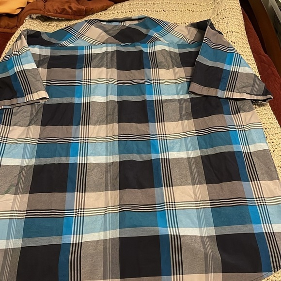 NWOT Ablanche (New‎ York) short sleeve Men’s Sz 6XL blue,lightblue,Grey & white. - Picture 9 of 12